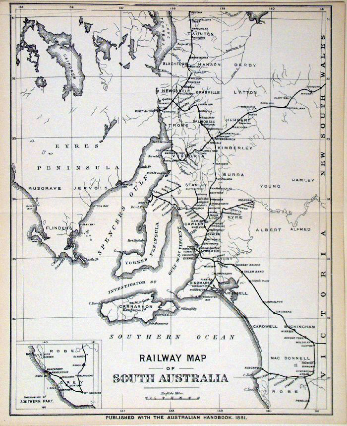 australia railways map Book Covers